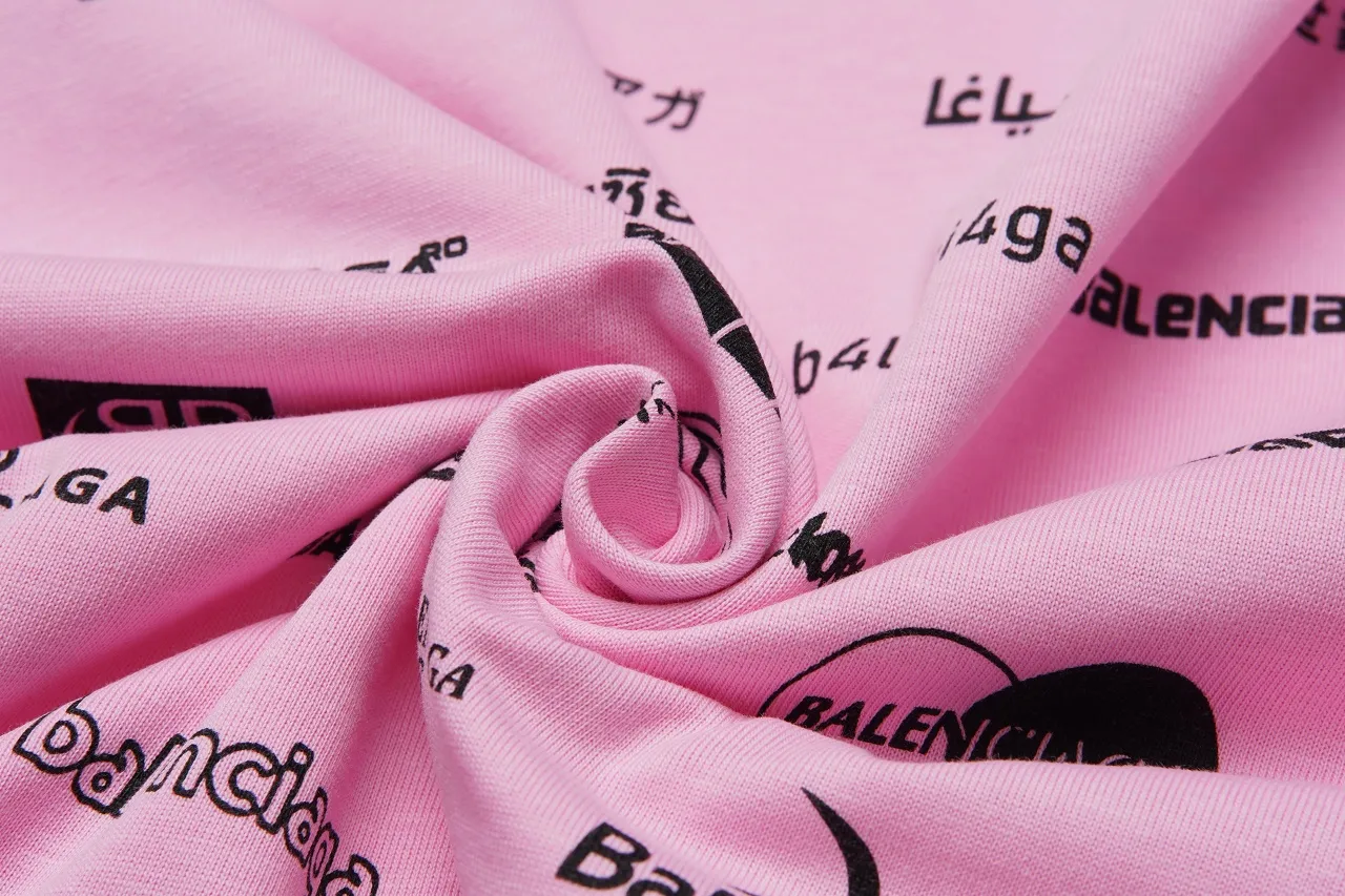 Balenciaga Classic LOGO T💰P110 32s 240g Authentic +Sizes ＋ Logo Size：Xs-L ：Pink